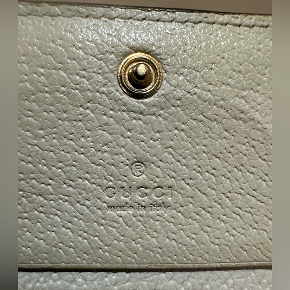 Gucci Ophidia Marmont White Web Bifold Snap Wallet w/box - Picture 11 of 13